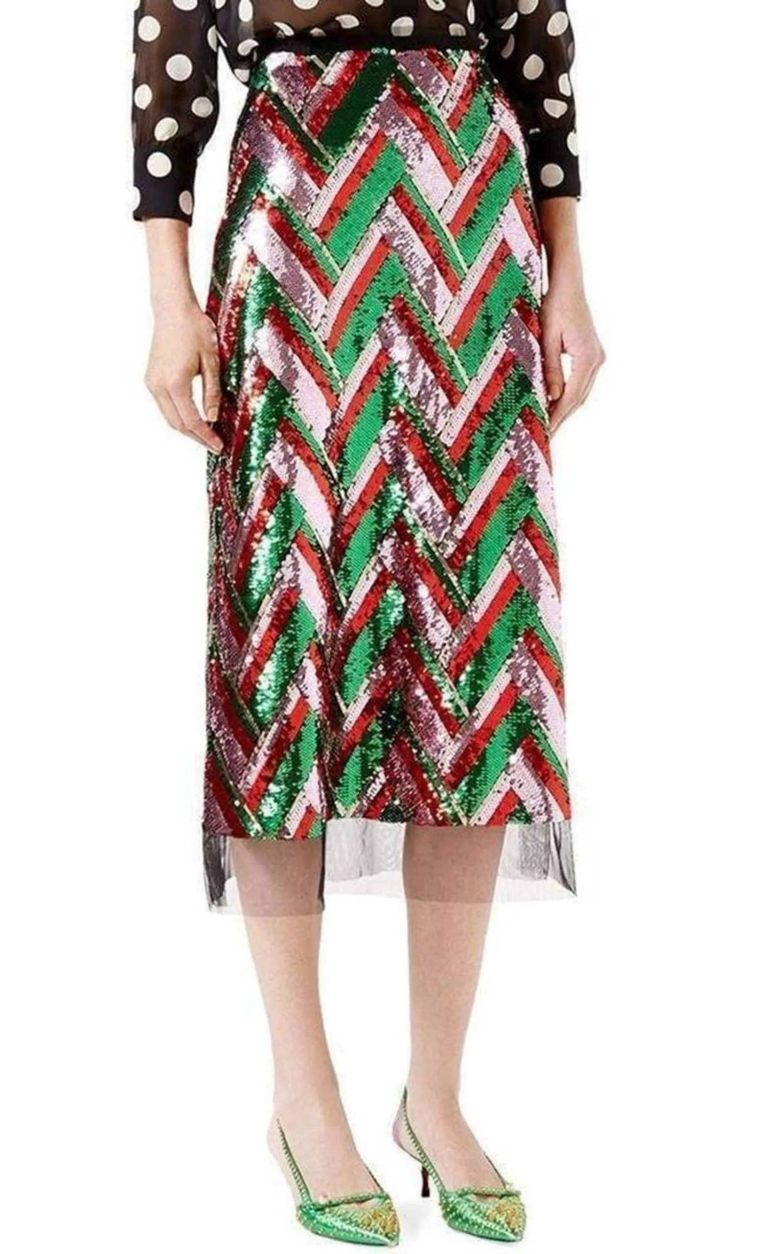 Sequinned Tulle Midi Skirt sold by Runaway Catalog product image thumbnail 5