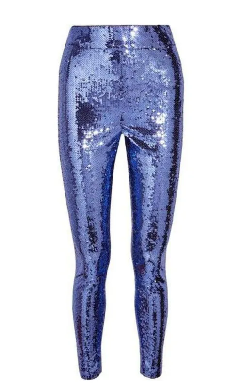 Purple Sequin Tulle Leggings made by Gucci