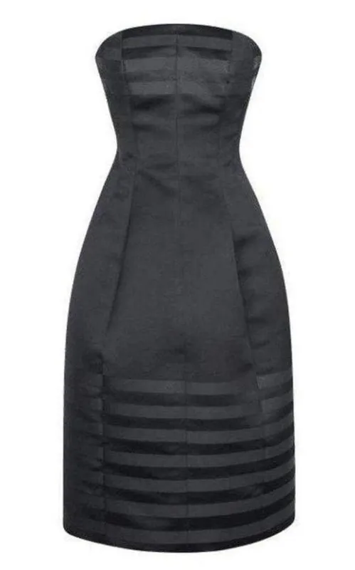 Derya Poly Satin Strapless Cocktail Dress sold by Runaway Catalog