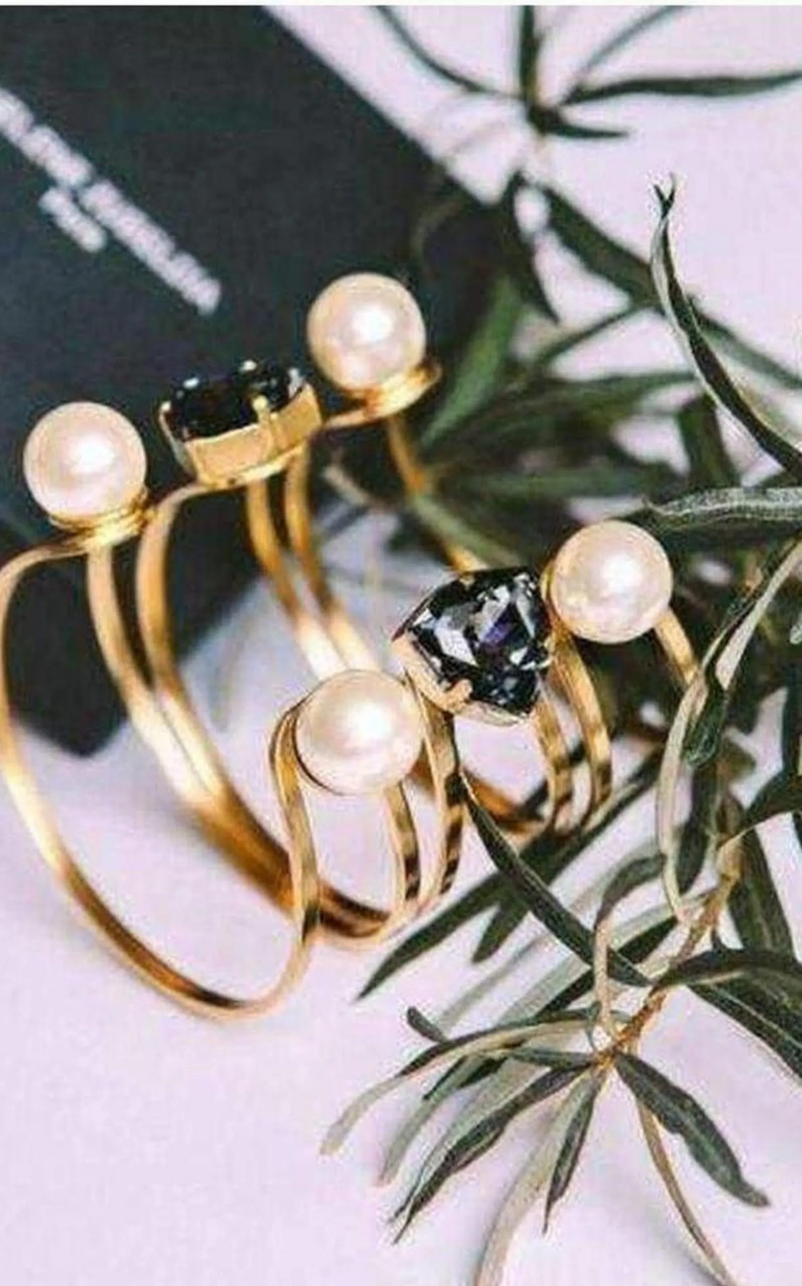 Gold Swarovski Crystal Pearl Cuff Bracelet sold by Runaway Catalog product image thumbnail 3
