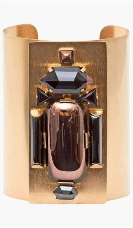 Gold Maxi Beetle Cuff Bracelet made by Runaway Catalog