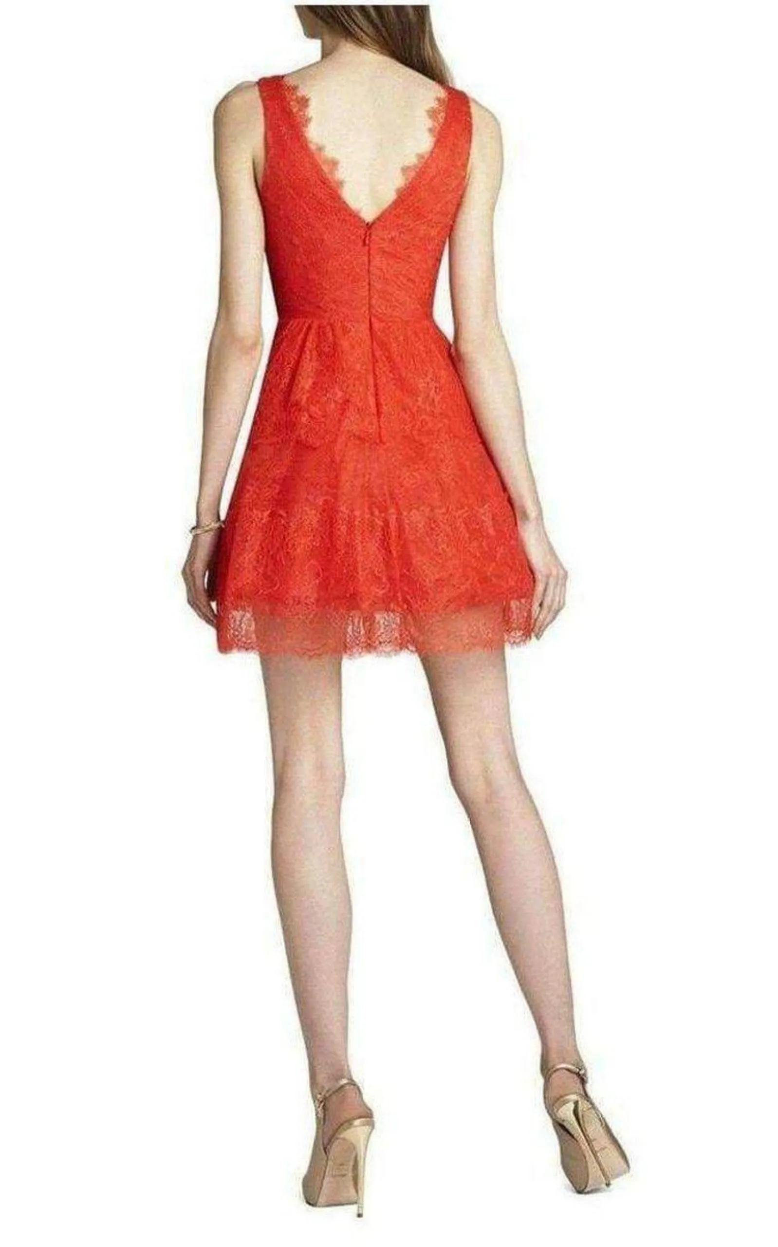 Willa Bright Poppy Lace Cocktail Dress sold by Runaway Catalog product image thumbnail 3