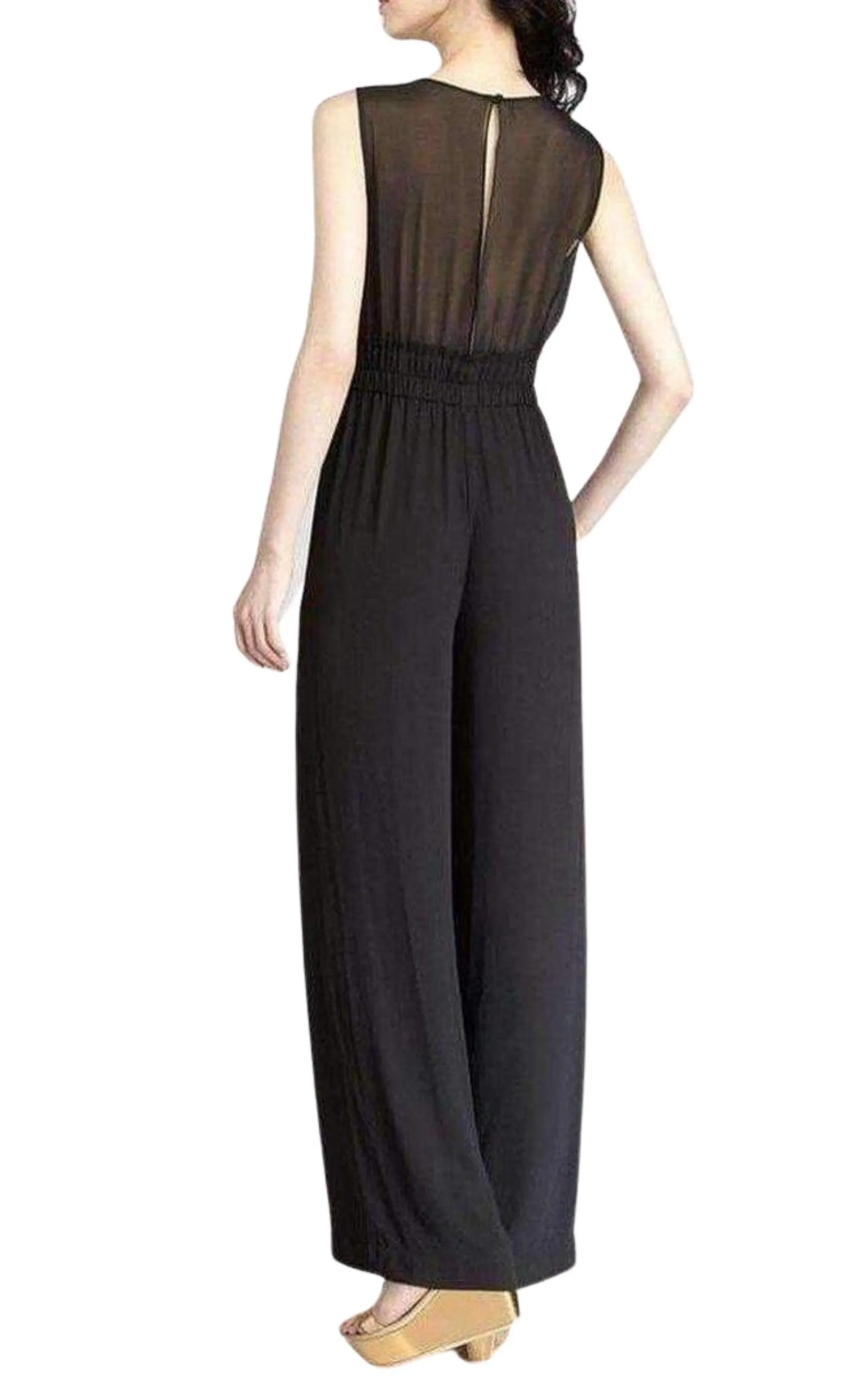 Kiara Black Silk Sleeveless Jumpsuit sold by Runaway Catalog product image thumbnail 2