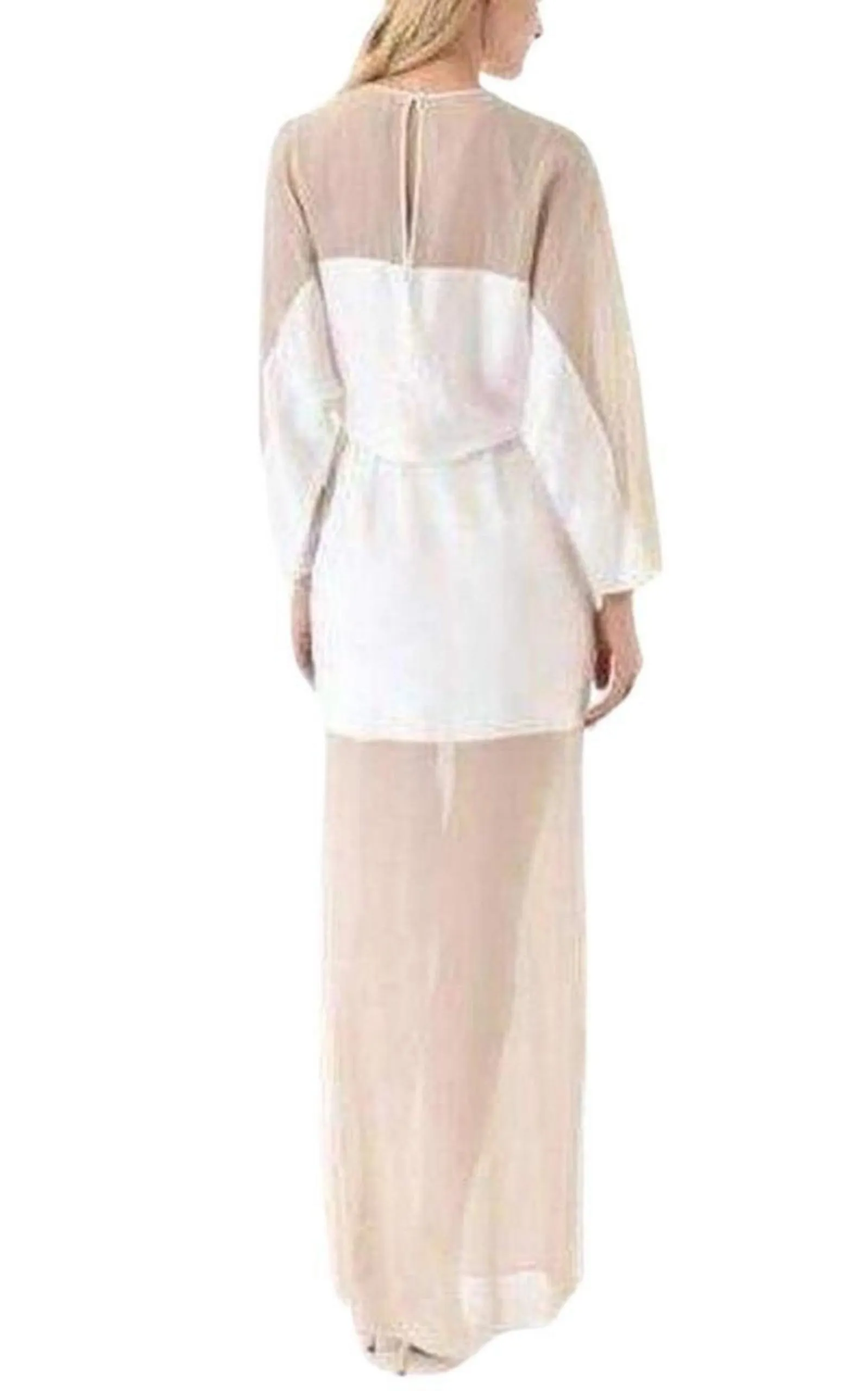 Sheer Chiffon Panels Silk Dress sold by Runaway Catalog product image thumbnail 2