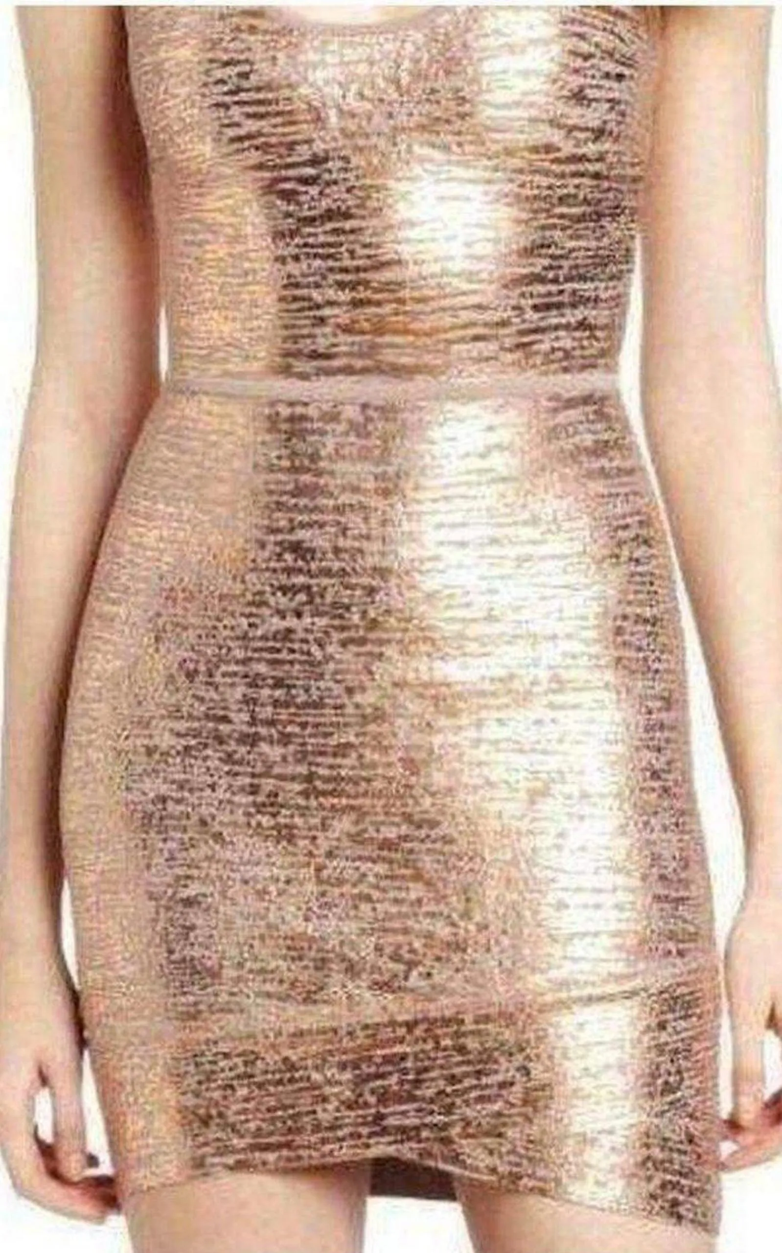 Gisela Criss Cross Foil Print Bodycon Dress sold by Runaway Catalog product image thumbnail 4