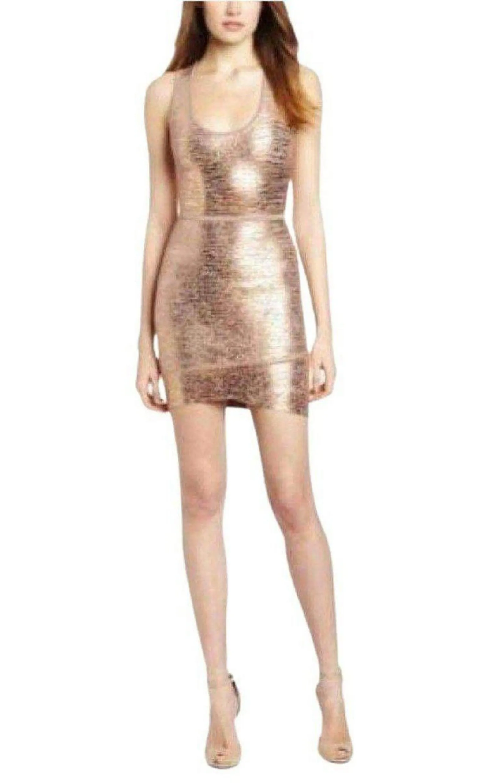Gisela Criss Cross Foil Print Bodycon Dress sold by Runaway Catalog