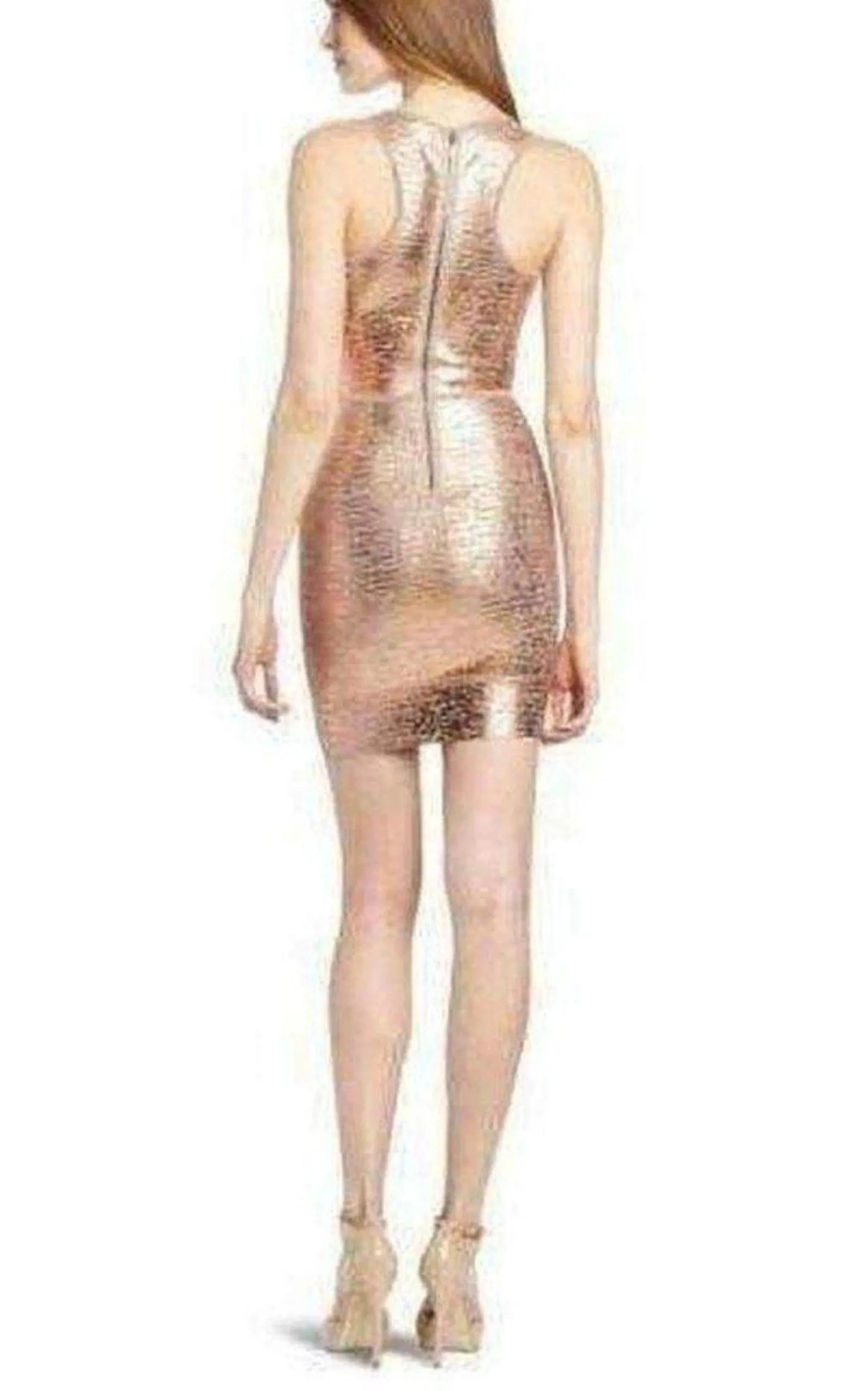 Gisela Criss Cross Foil Print Bodycon Dress sold by Runaway Catalog product image thumbnail 5