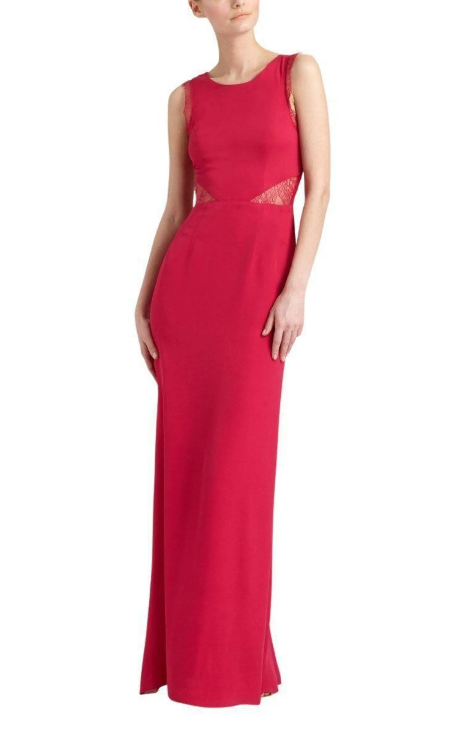 Karey Maxi Lace Detail Turkish Pink Dress sold by Runaway Catalog
