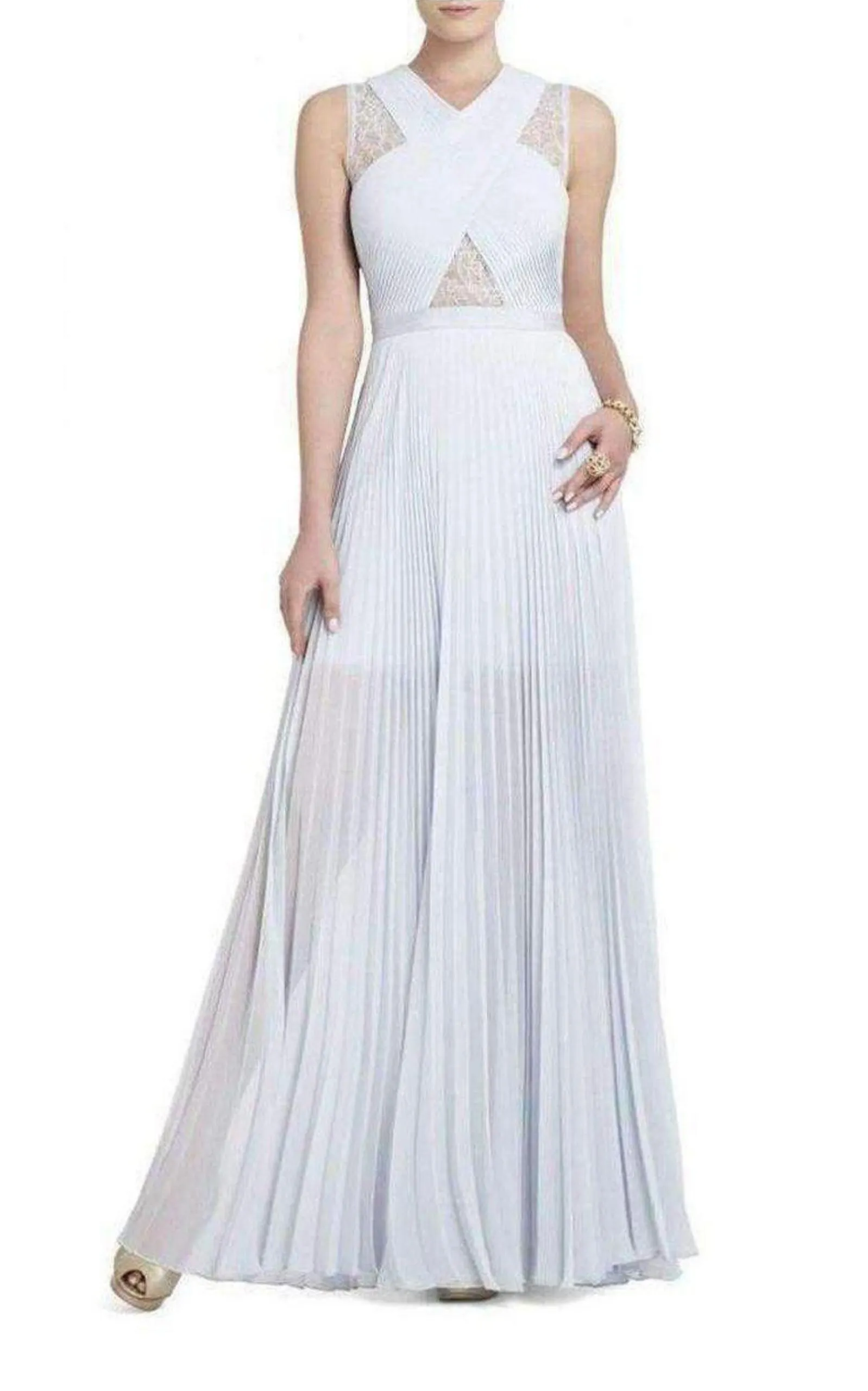 Caia Crystal Blue Chiffon Pleated Dress sold by Runaway Catalog product image thumbnail 2