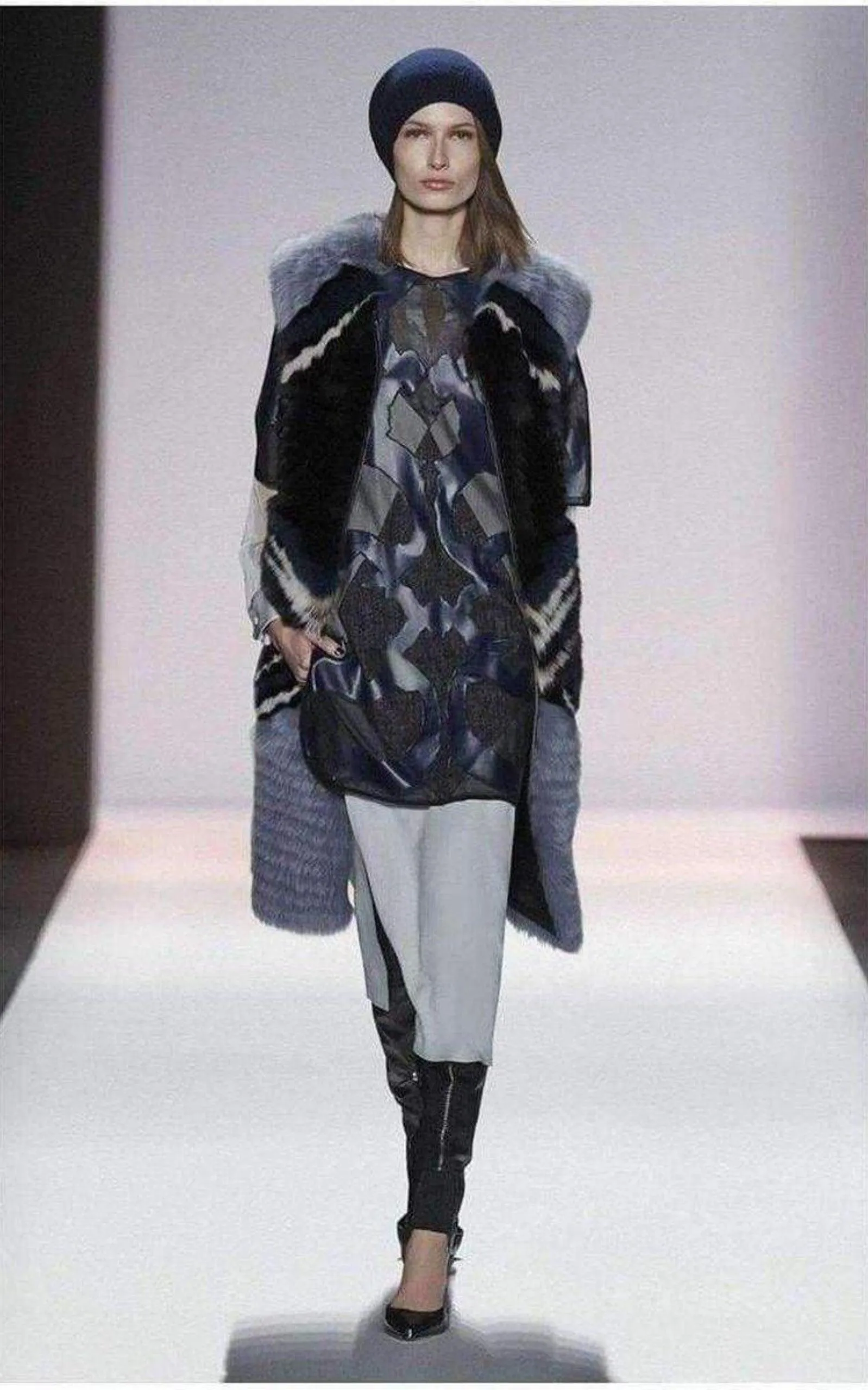 Runway Blue Faux Leather Patch Luella Tunic Dress sold by Runaway Catalog product image thumbnail 2