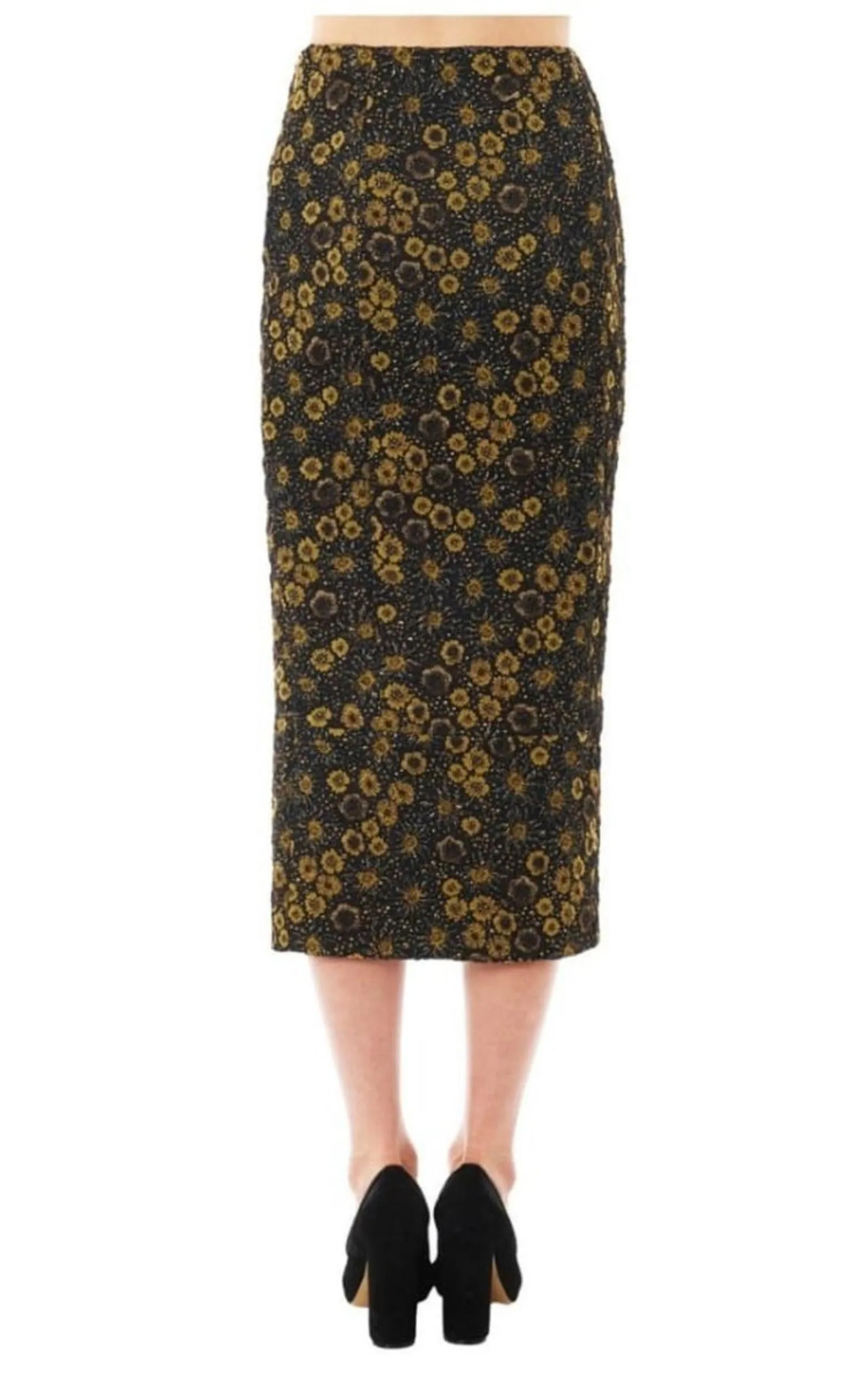 Floral Jacquard Pencil Skirt sold by Runaway Catalog product image thumbnail 4