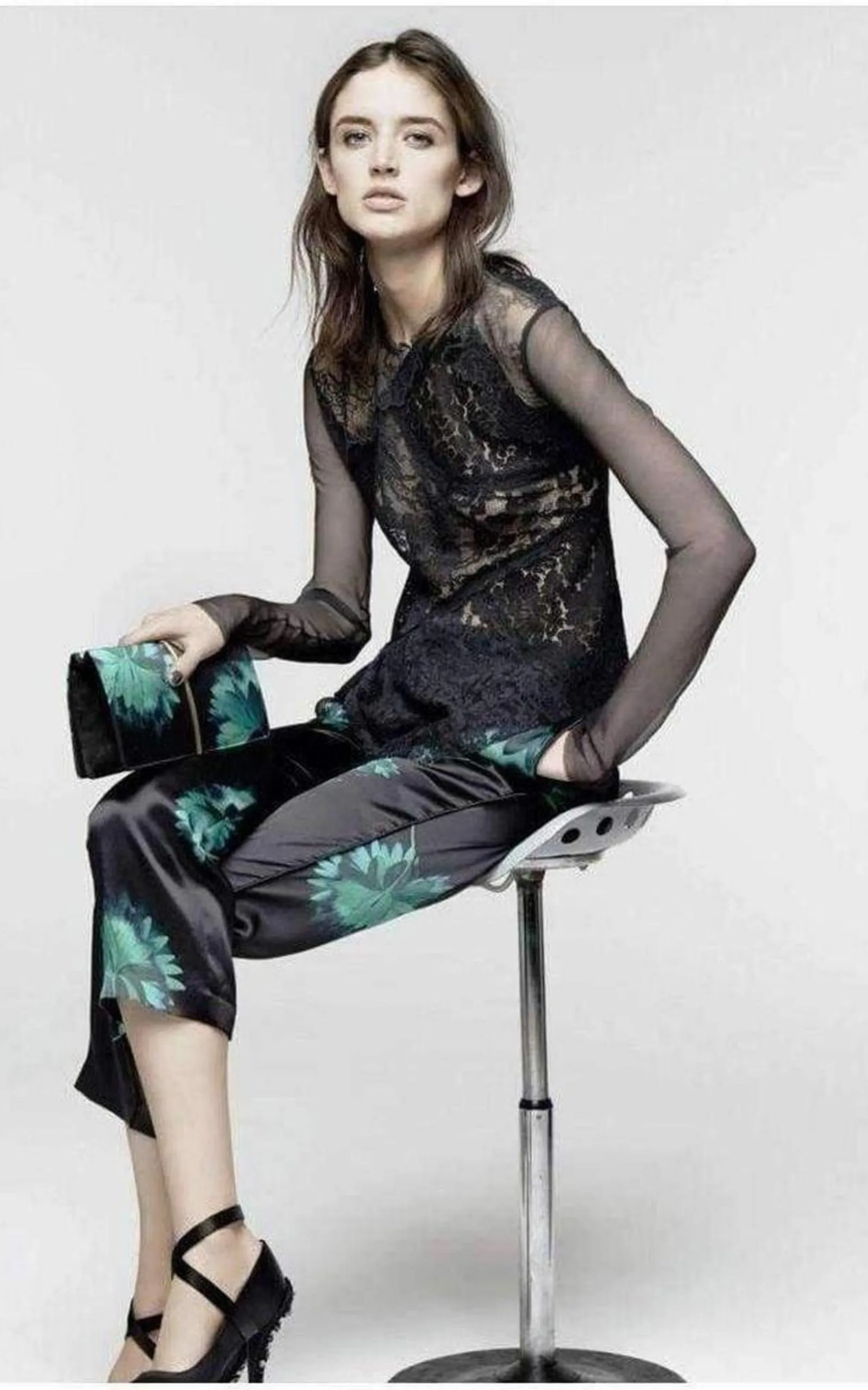 Floral Printed Silk Trousers sold by Runaway Catalog product image thumbnail 5