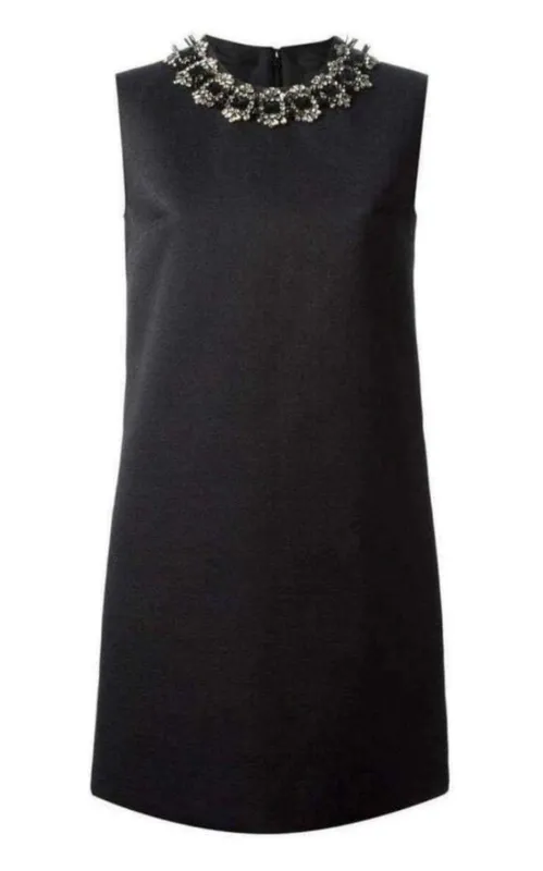 Black Jewel Embellished Mini Dress made by DSQUARED2