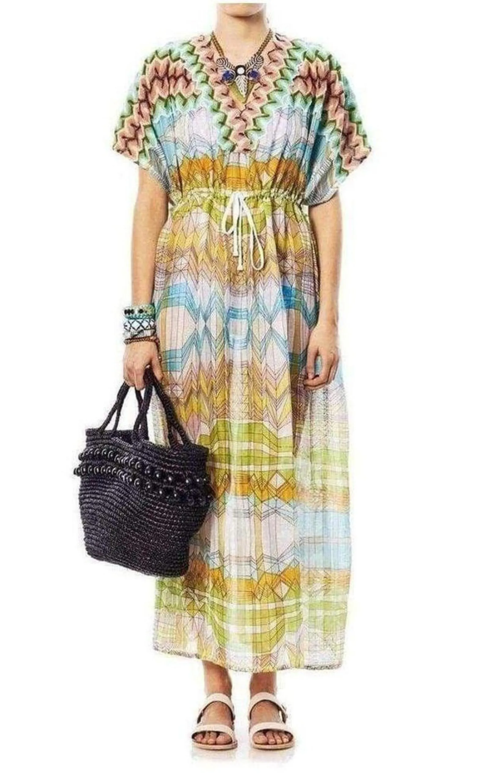 Knitwear Stampa Geometric Print Kaftan sold by Runaway Catalog product image thumbnail 2