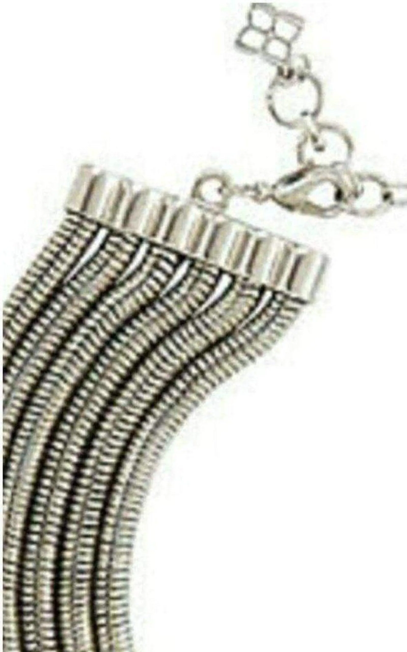 Silver Statement Futura Snake chain Necklace sold by Runaway Catalog product image thumbnail 3