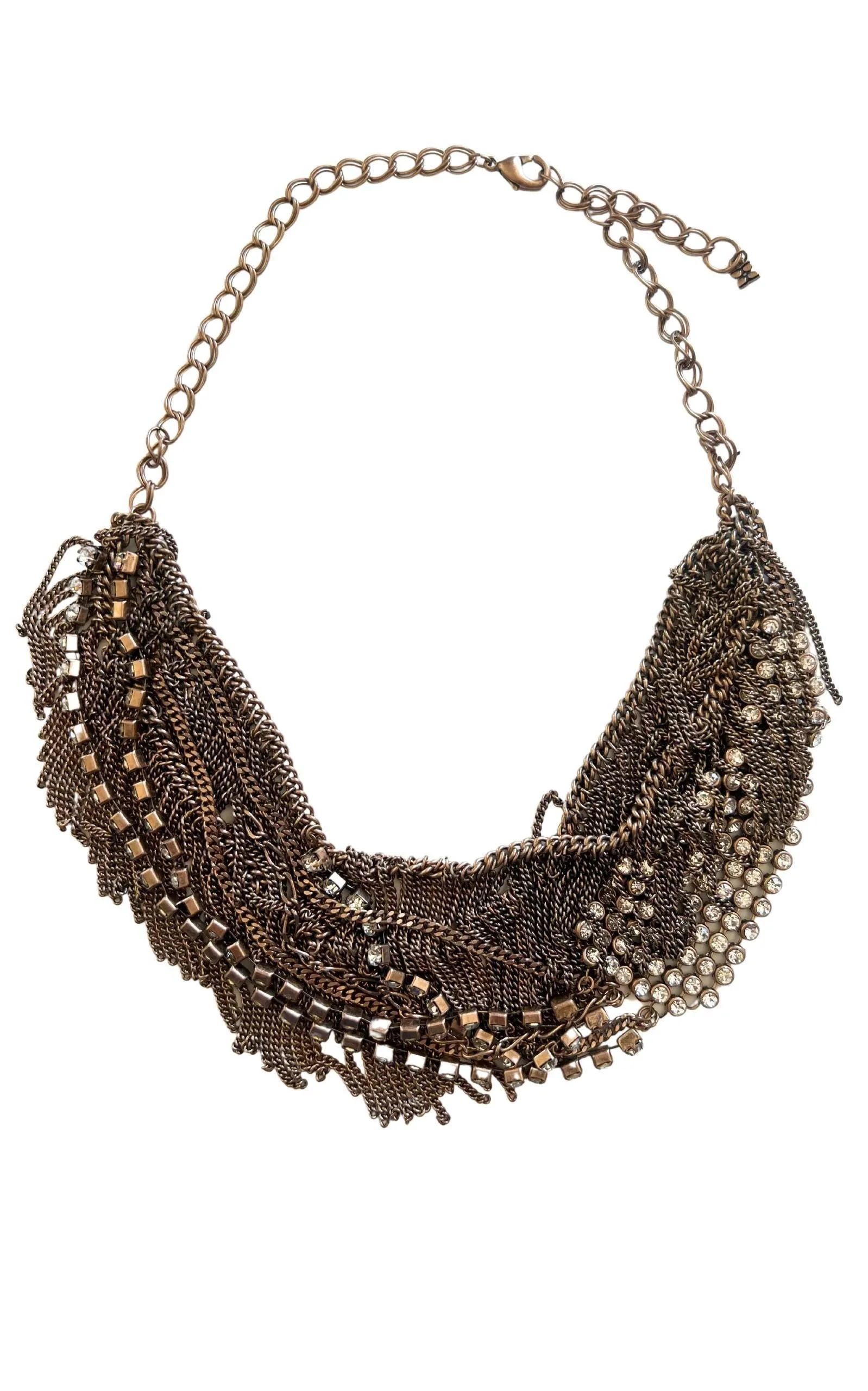 Rhinestone Fringe Necklace sold by Runaway Catalog