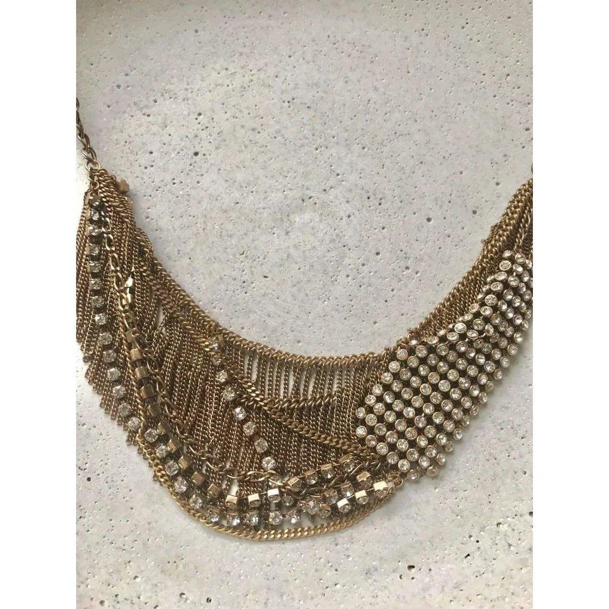 Rhinestone Fringe Necklace sold by Runaway Catalog product image thumbnail 5