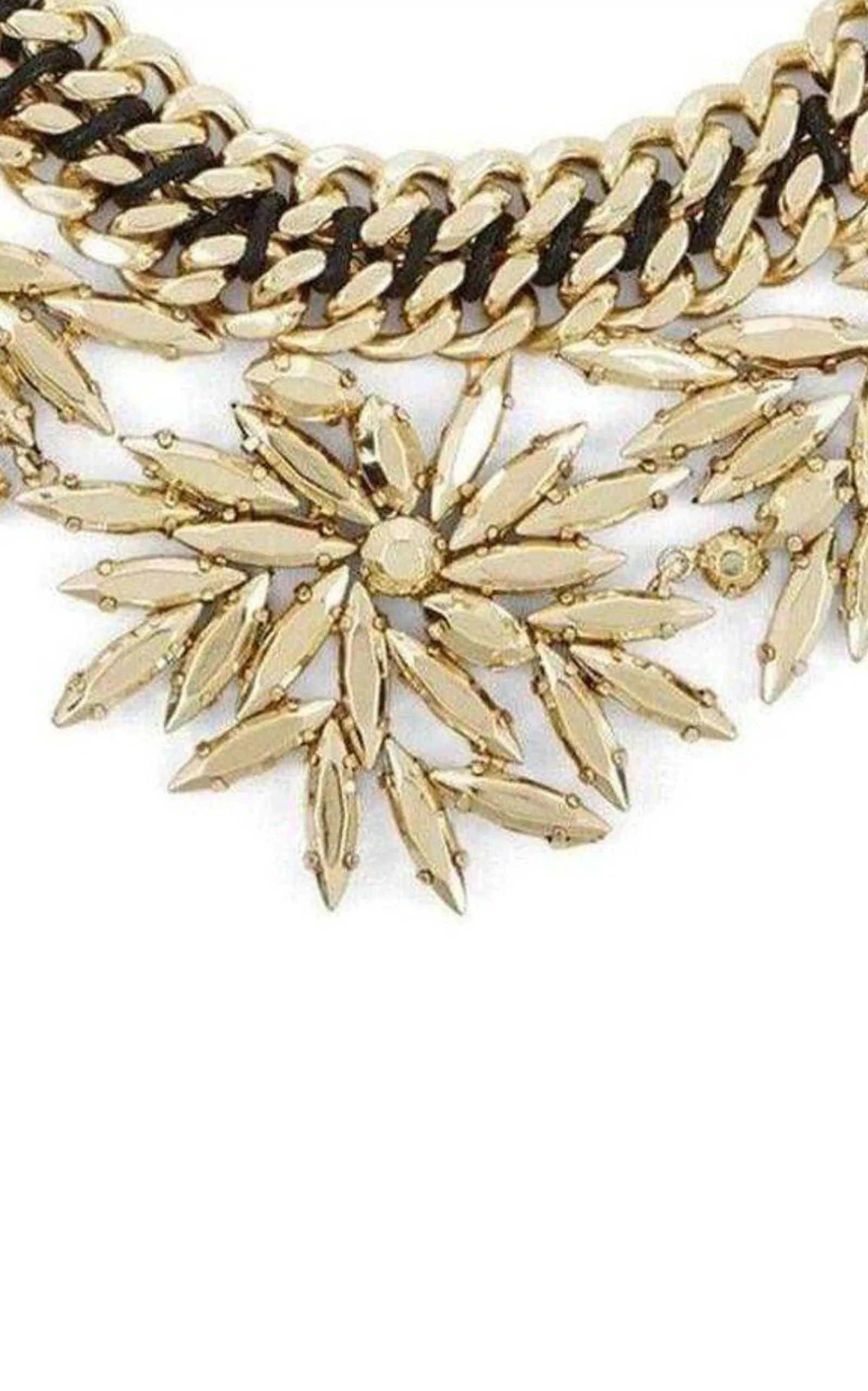 Gold Woven Leaf Necklace sold by Runaway Catalog product image thumbnail 2