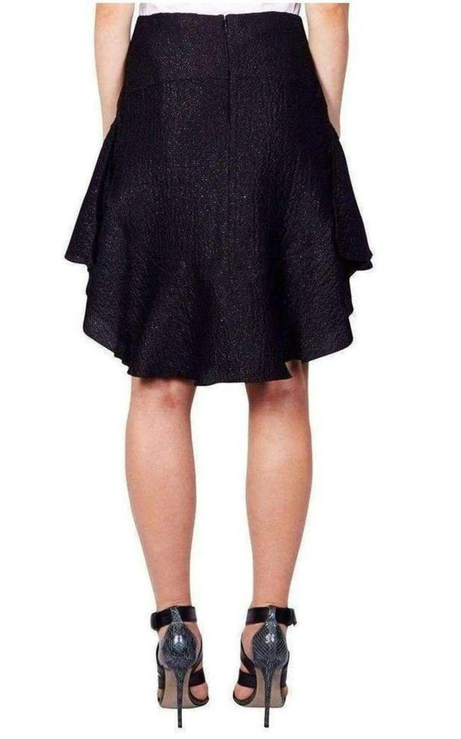 Wavy Shiny Black Jacquard Skirt sold by Runaway Catalog product image thumbnail 5