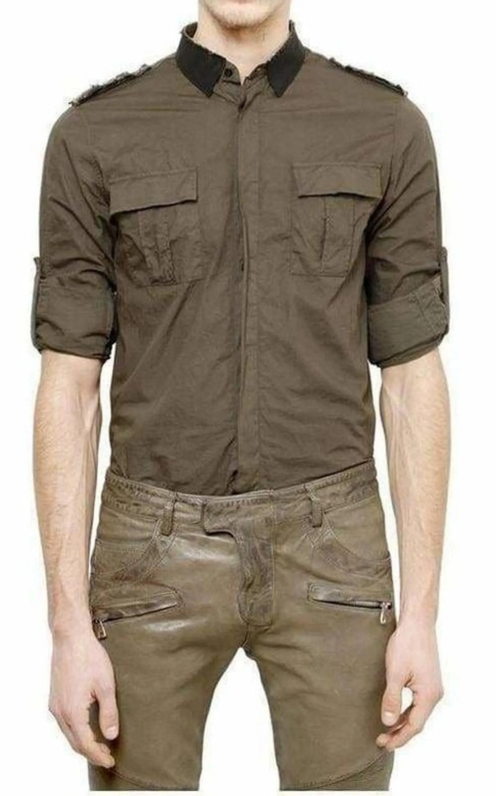 Military Khaki Shirt Style sold by Runaway Catalog product image thumbnail 3