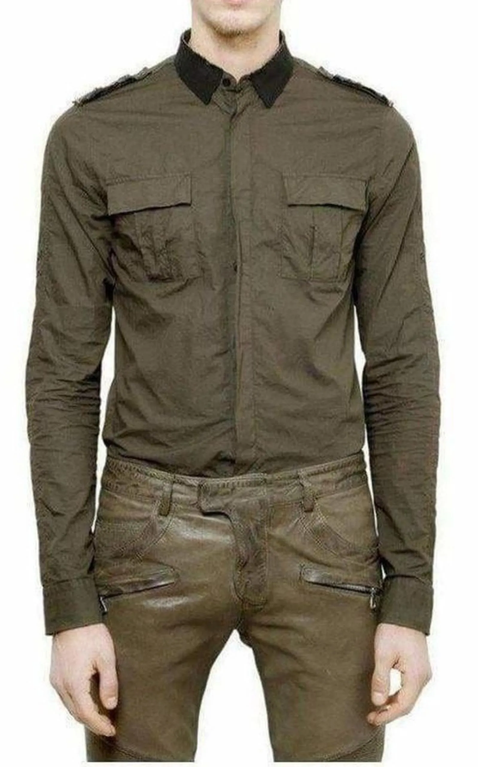 Military Khaki Shirt Style sold by Runaway Catalog product image thumbnail 4