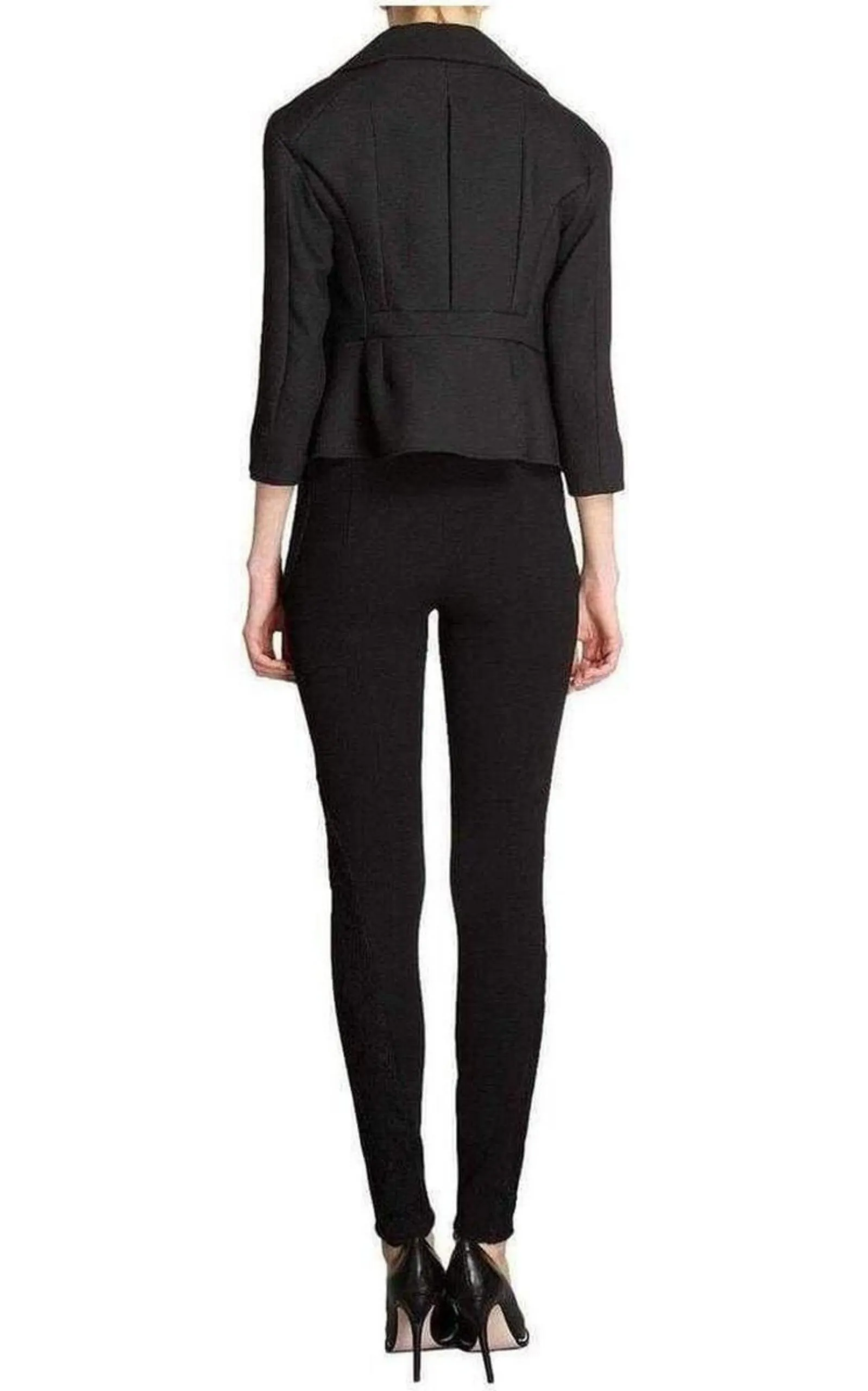 Black Lace Trim Wool Leggings Trousers sold by Runaway Catalog product image thumbnail 3