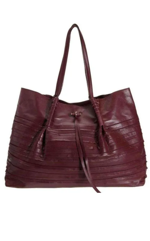 Liane Tiered Large Leather Tote Bag made by Nina Ricci