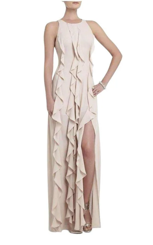 Tess Cascading Ruffle Dress made by BCBGMaxAzria
