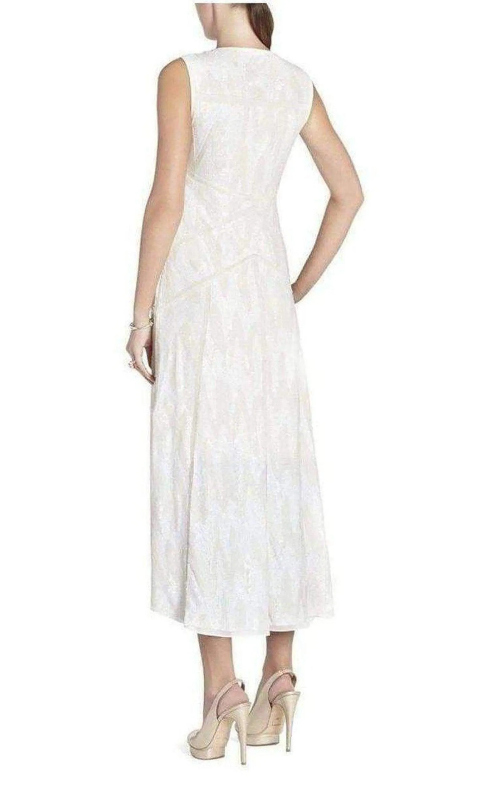 Salma All Over Sequin Deep V-neck Dress WJB6W112-1O6 sold by Runaway Catalog product image thumbnail 3