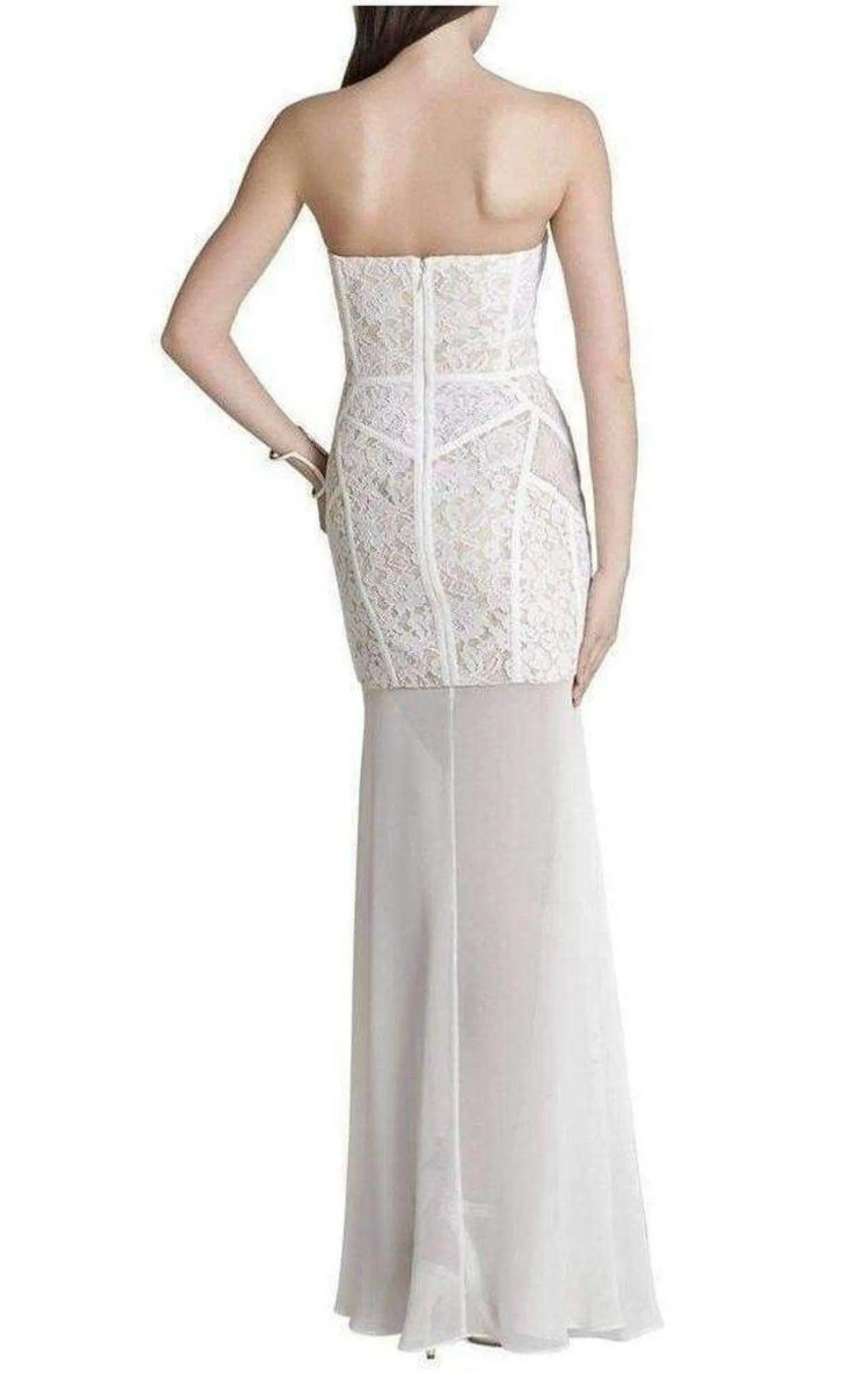 Vivienne Lace Blocked Strapless Dress sold by Runaway Catalog product image thumbnail 3
