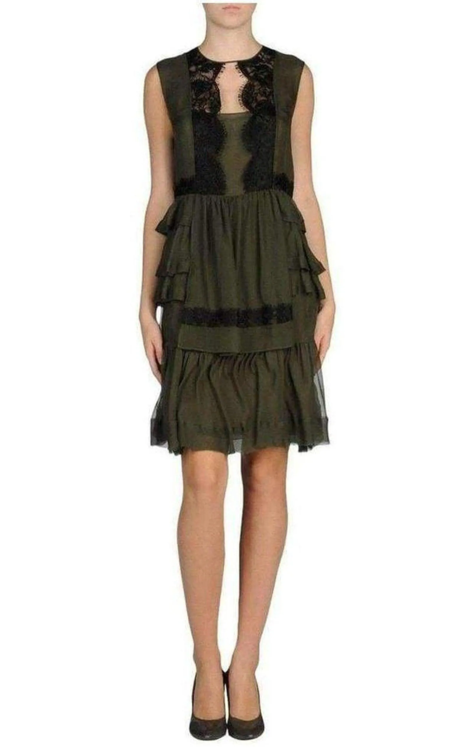 Silk Lace Ruffled Dress sold by Runaway Catalog product image thumbnail 2