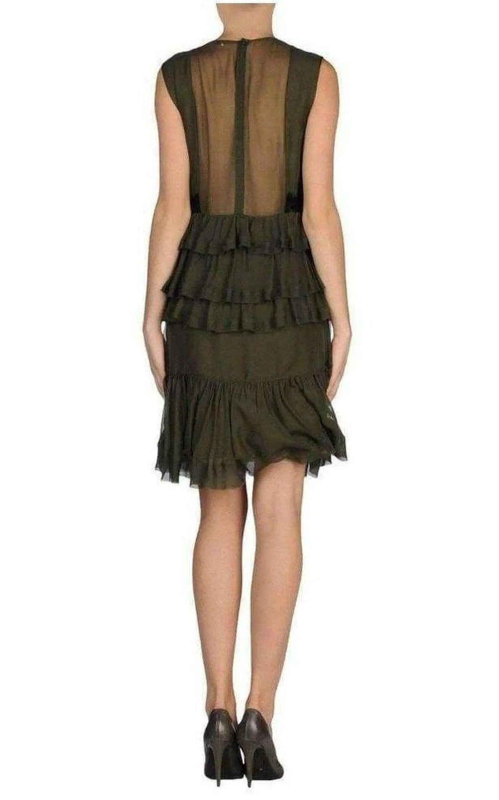 Silk Lace Ruffled Dress sold by Runaway Catalog product image thumbnail 3