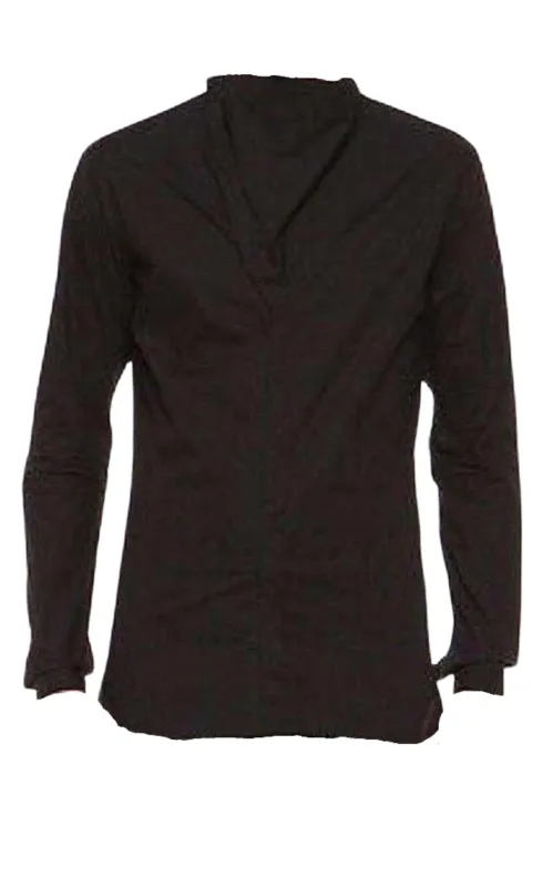 Plinth Black Cowl Shirt sold by Runaway Catalog