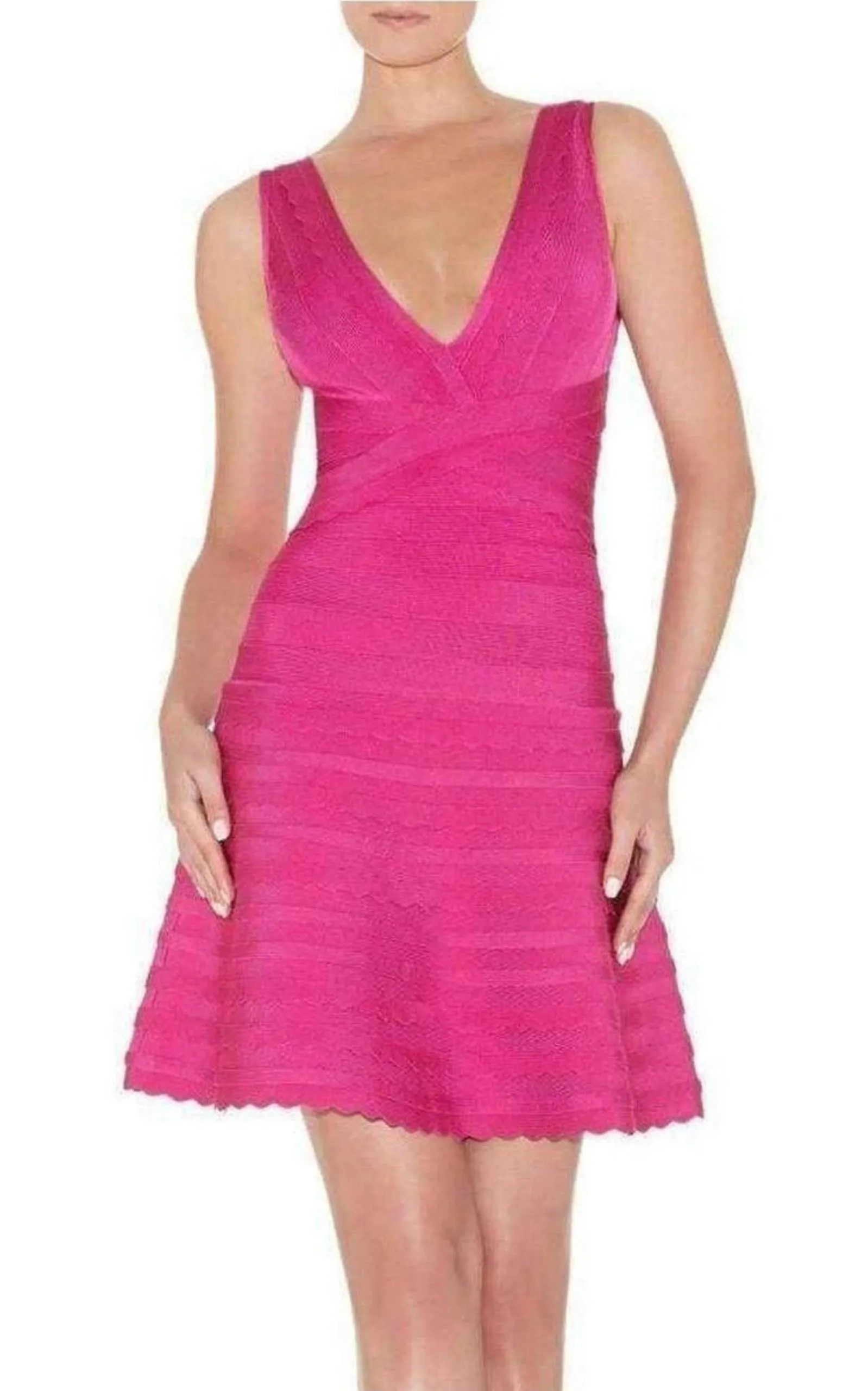Nikayla Scalloped Edge Caprice Pink Dress sold by Runaway Catalog