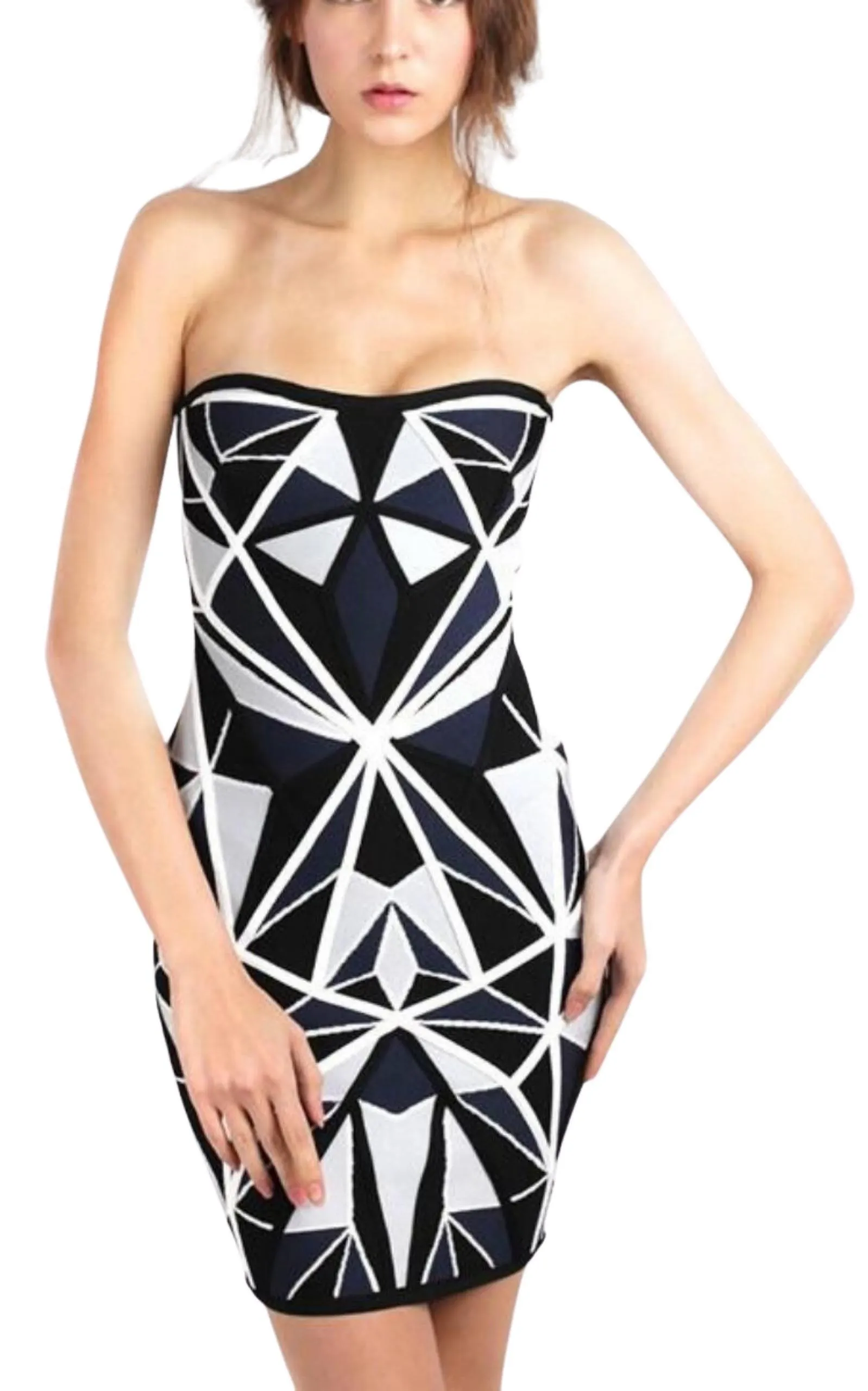 Jamari Geometric Patchwork Jacquard Dress sold by Runaway Catalog product image thumbnail 3