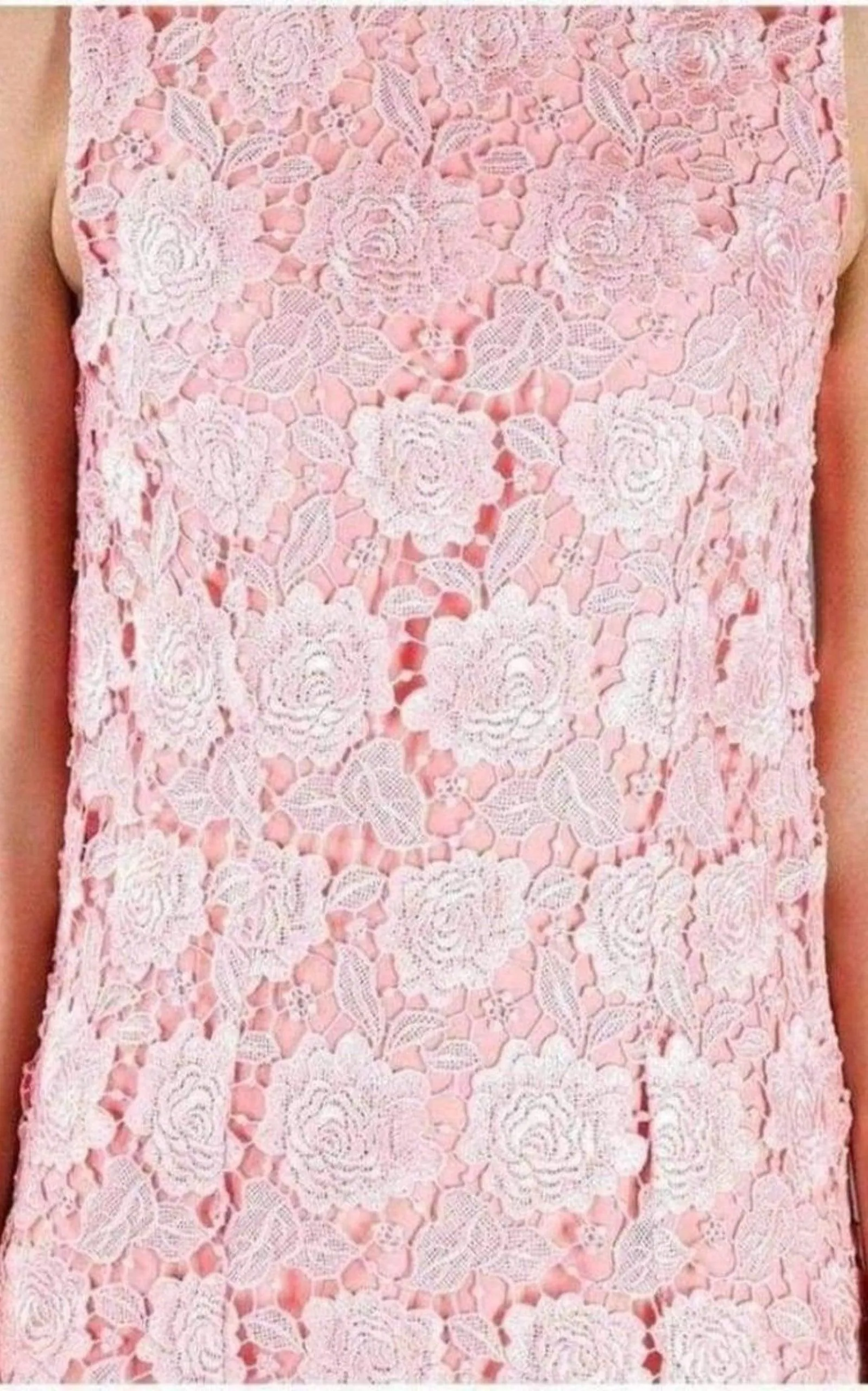 Coral Lace Overlay Dress sold by Runaway Catalog product image thumbnail 4