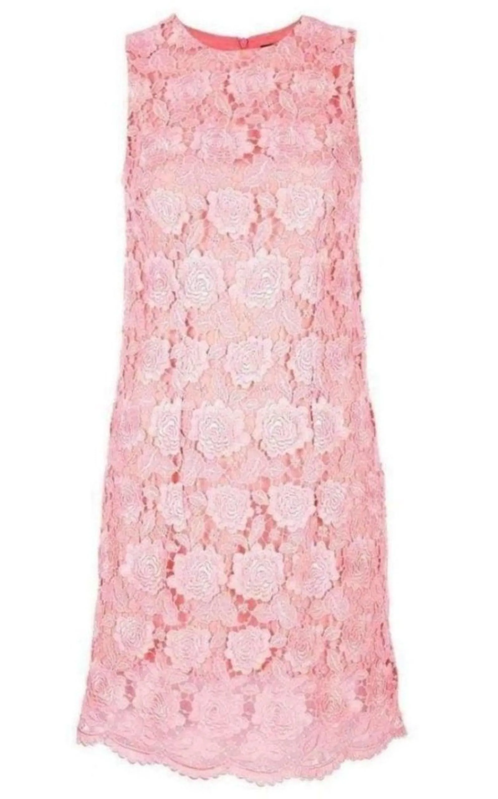Coral Lace Overlay Dress sold by Runaway Catalog