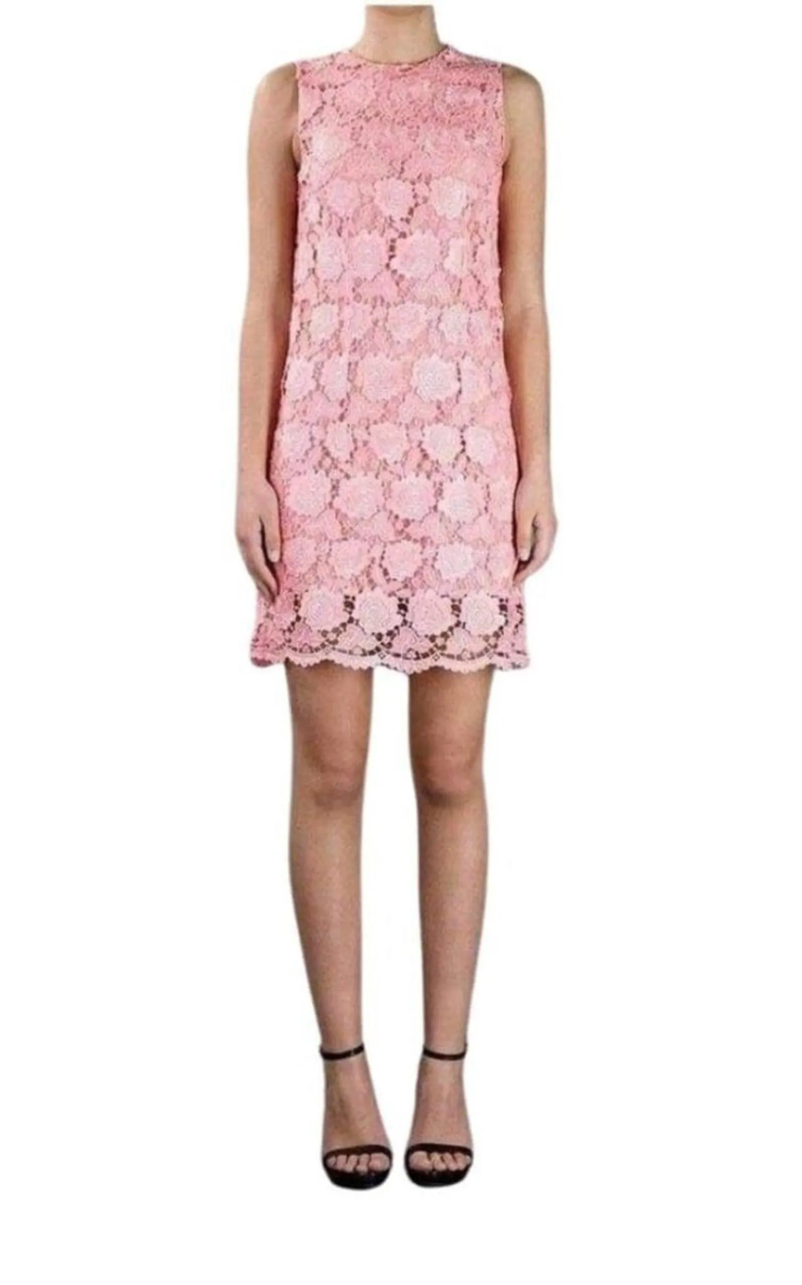 Coral Lace Overlay Dress sold by Runaway Catalog product image thumbnail 2