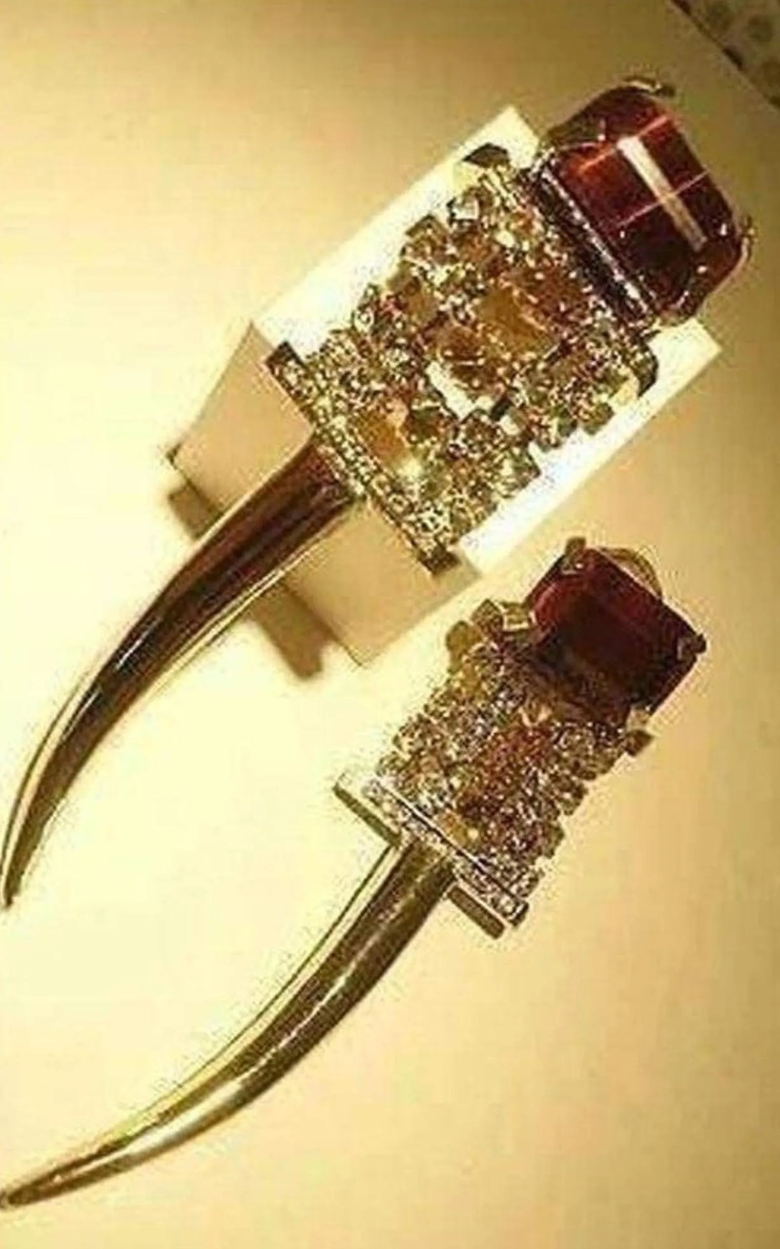 Brass Rhinestone Tiger Eye Clip On Earrings sold by Runaway Catalog product image thumbnail 4