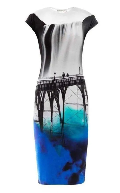 Multicolor Elay San Francisco Jersey Dress made by MARY KATRANTZOU