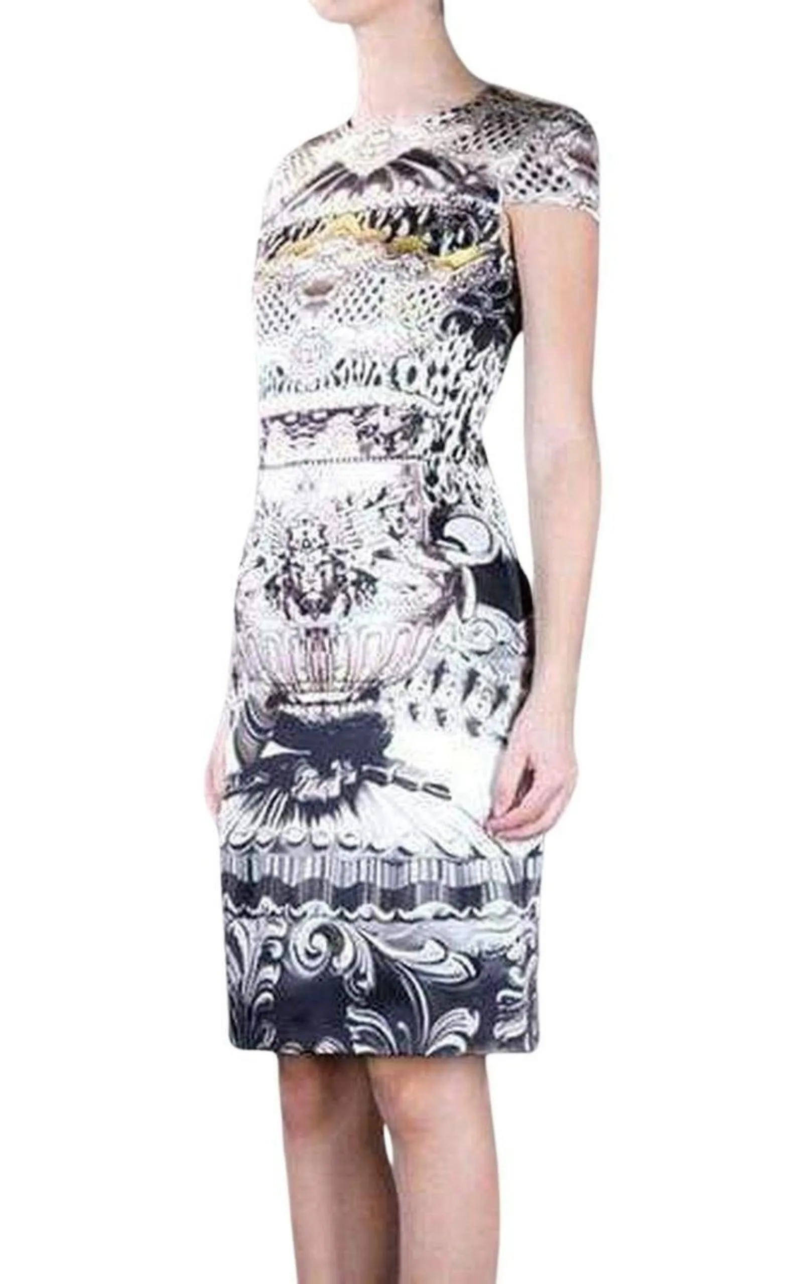 Ebony Scroll Print Silk Dress sold by Runaway Catalog product image thumbnail 3