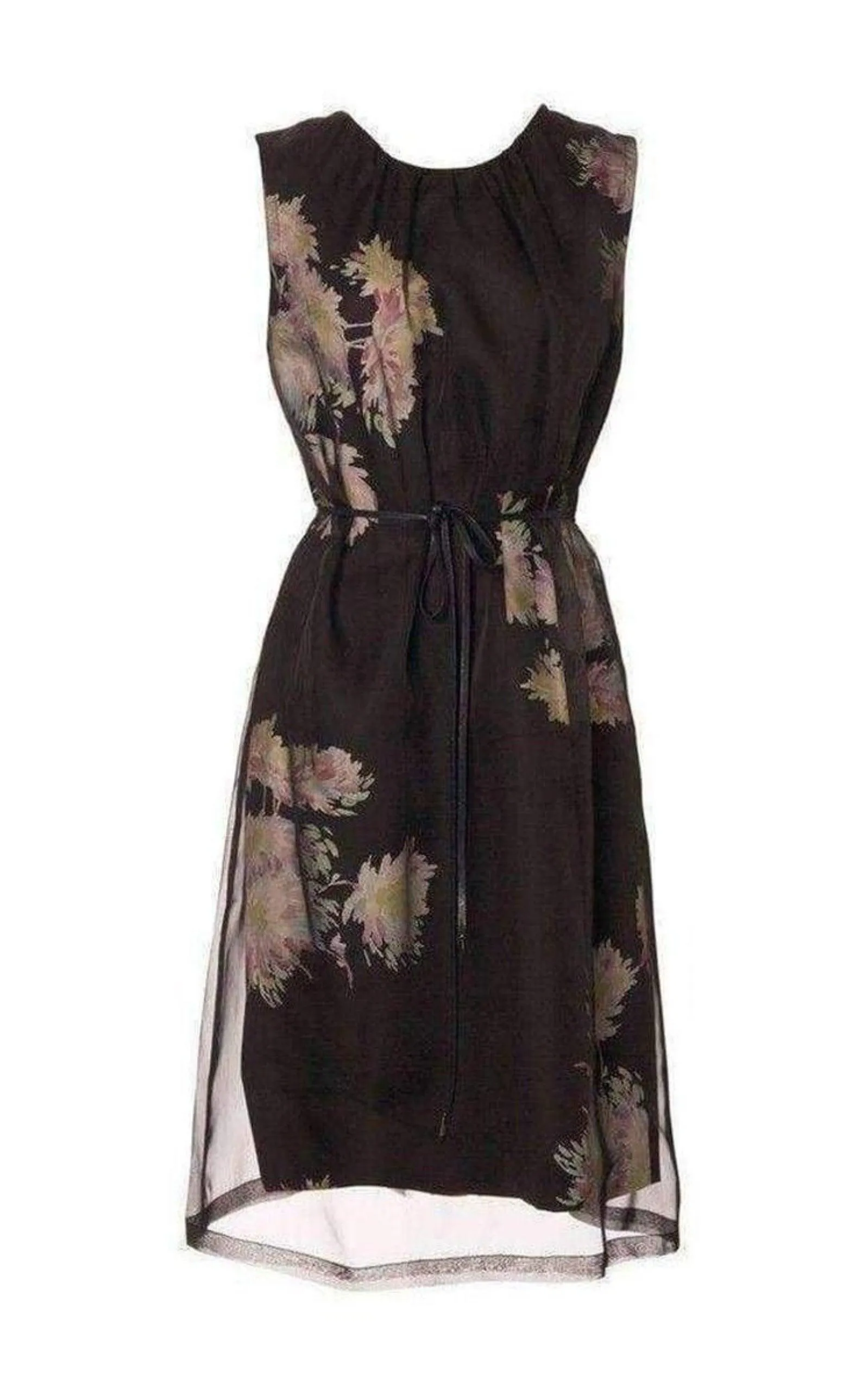 Organza Overlay Floral Silk-blend Dress sold by Runaway Catalog
