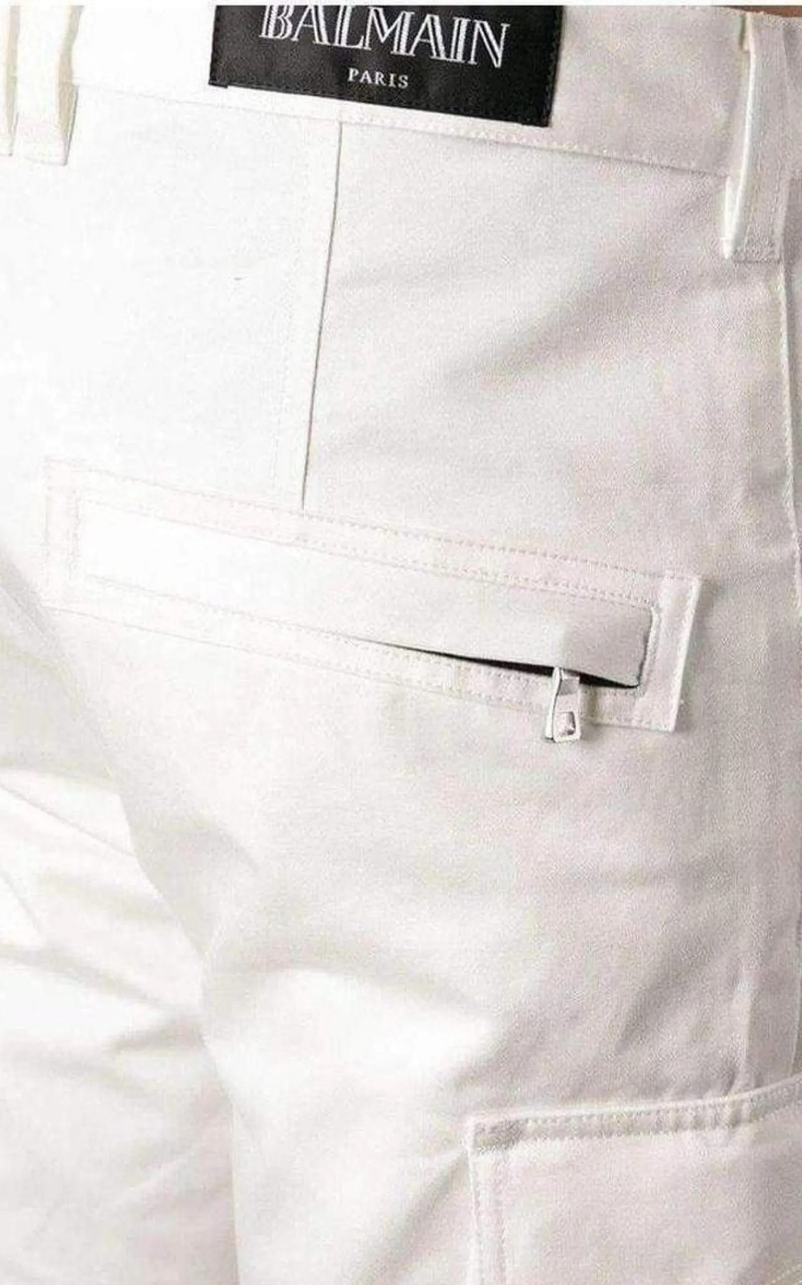 White Cotton Cargo Biker Shorts sold by Runaway Catalog product image thumbnail 5