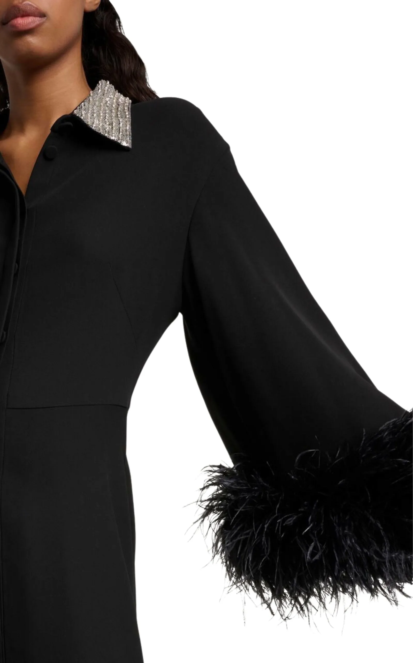 Feather-trimmed Silk Gown Dress sold by Runaway Catalog product image thumbnail 4