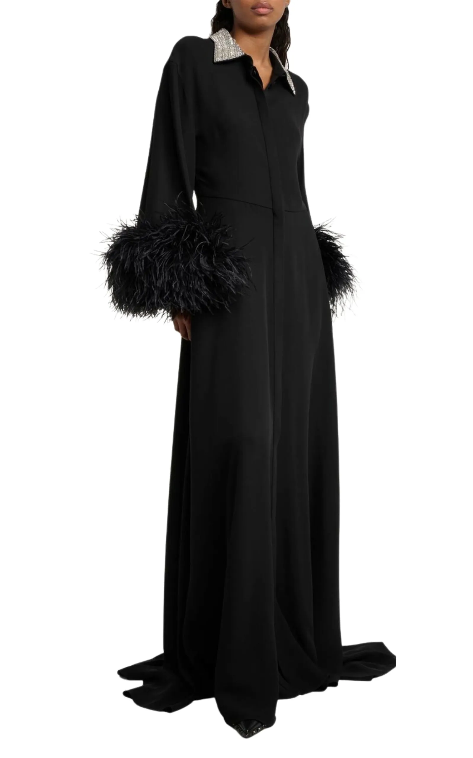 Feather-trimmed Silk Gown Dress sold by Runaway Catalog product image thumbnail 2