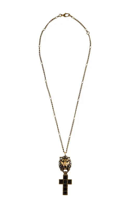 Lion Head Pendant Necklace made by Gucci