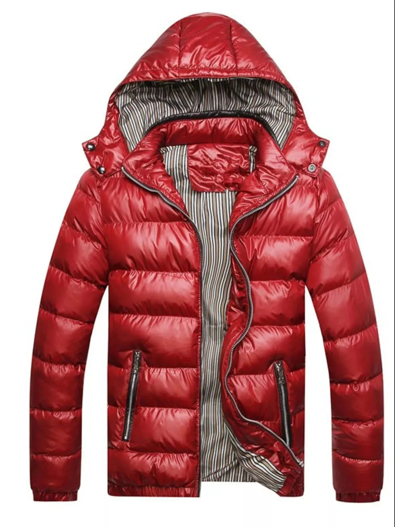 Men's Plus Size Lightweight Hooded Puffer Jacket sold by Unique Kulture product image thumbnail 4