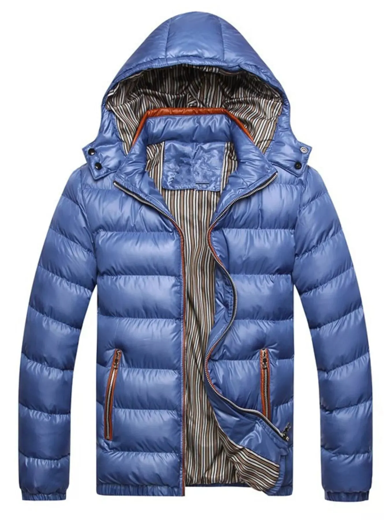 Men's Plus Size Lightweight Hooded Puffer Jacket sold by Unique Kulture