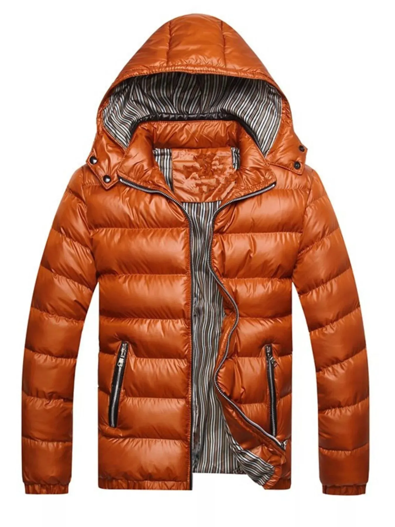 Men's Plus Size Lightweight Hooded Puffer Jacket sold by Unique Kulture product image thumbnail 3