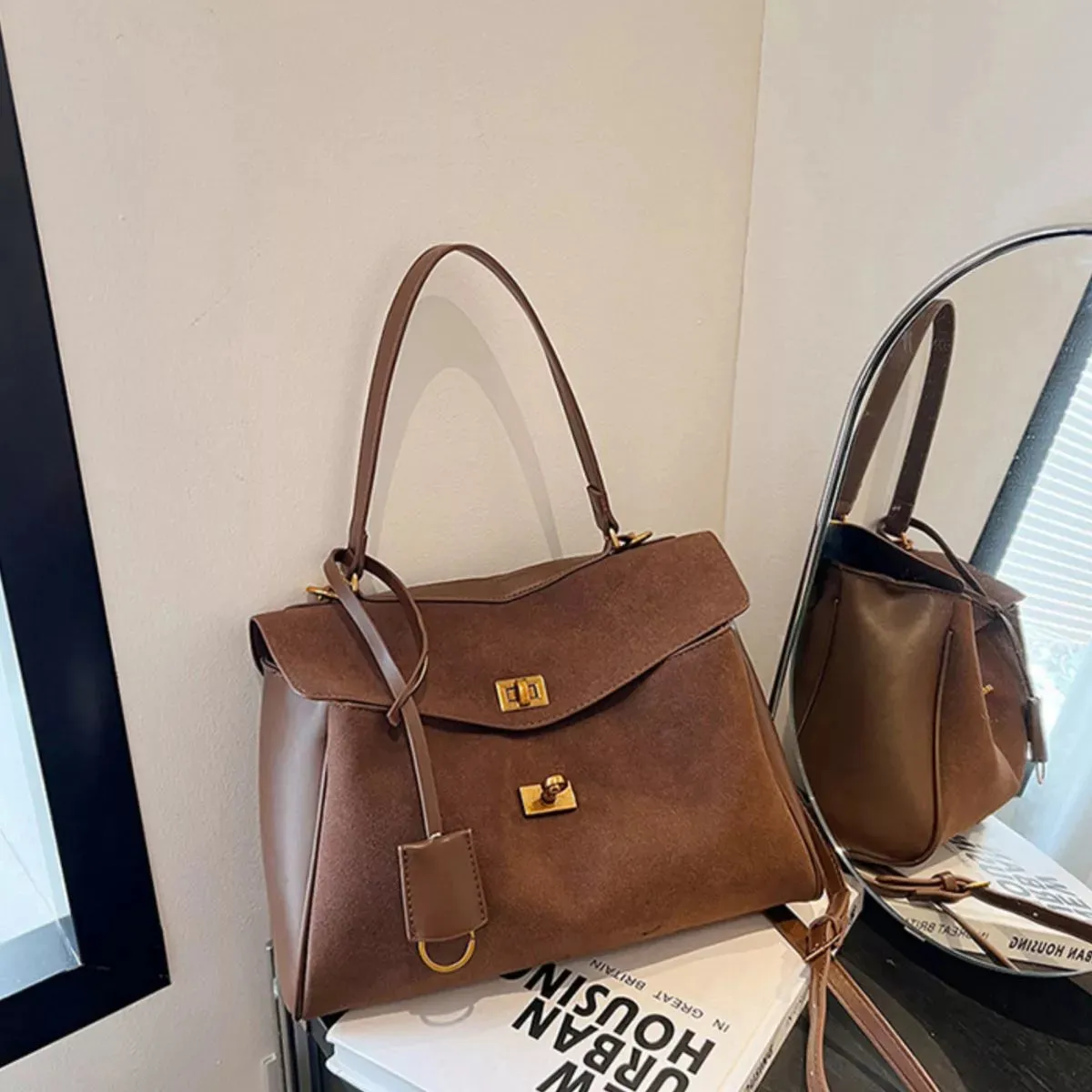 Solid Color Flap Crossbody Bag sold by Unique Kulture product image thumbnail 4